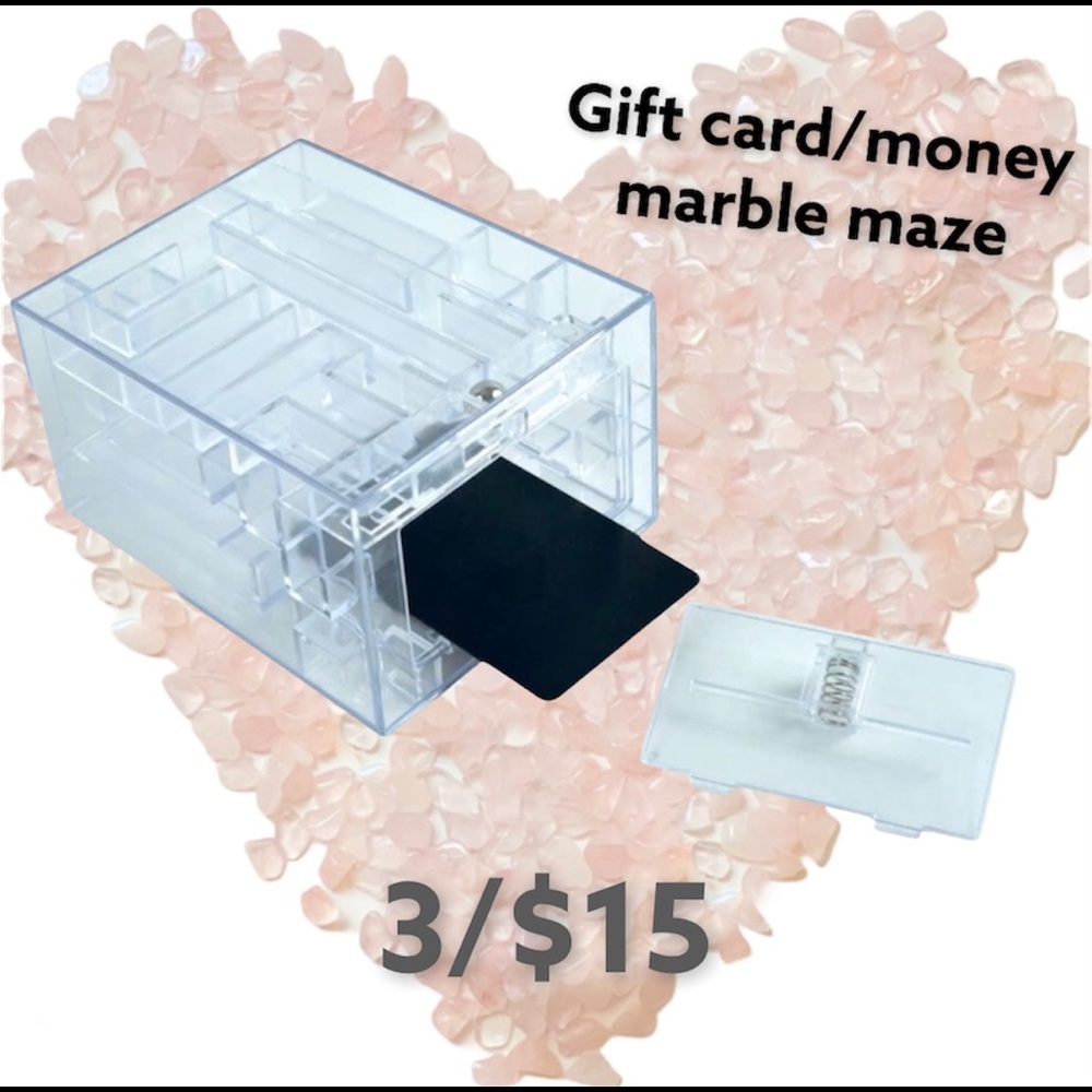 💖3/$15 3D gift card marble money maze